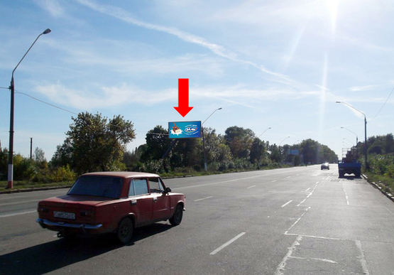 Фото рекламной плоскости по адресу Киевское шоссе, возле АЗС "Лукойл", въезд в Житомир