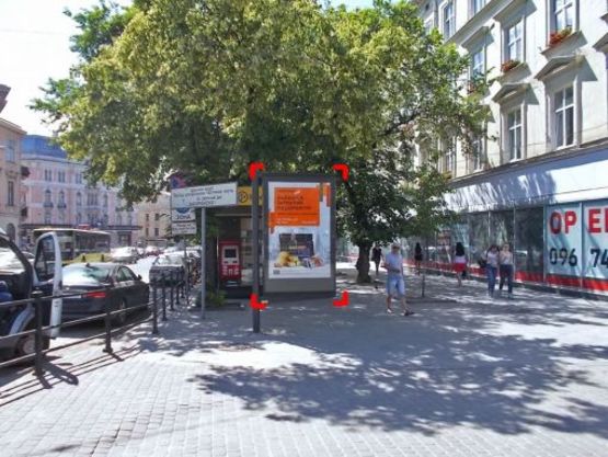 Фото рекламной плоскости по адресу пл. Галицька – вул. Галицька (парна сторона)  скролл