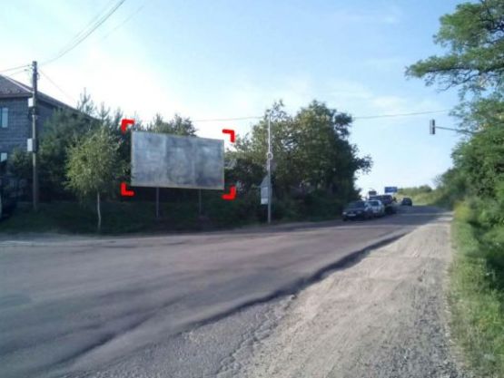 Фото рекламной плоскости по адресу с. Сокільники, вул. Г. Сковороди на перехресті