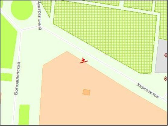 Схема рекламной плоскости по адресу Ленина пр / Херсонское шоссе