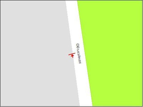 Схема рекламной плоскости по адресу Объездная дорога - на Авангард