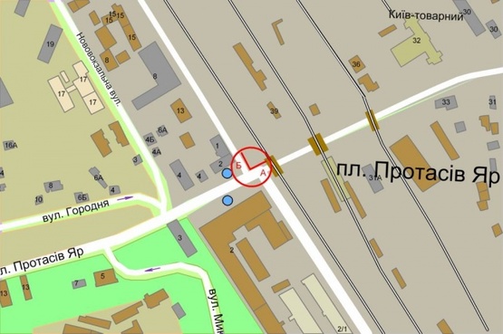 Схема рекламной плоскости по адресу Протасов Яр,2