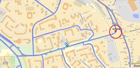 Схема рекламной плоскости по адресу Сихівська вул.-пр.Ч.Калини