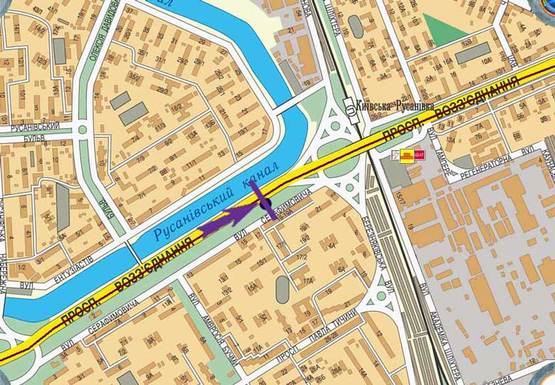 Схема рекламной плоскости по адресу Воссоединения/ул.Плеханова напрвление на Ленинградскую пл.
