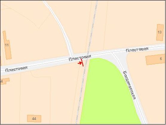 Схема рекламной плоскости по адресу Пластова вул.