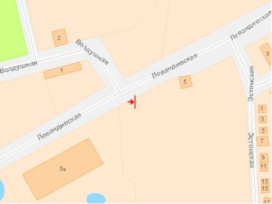 Схема рекламной плоскости по адресу Левандівська вул.