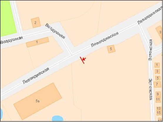 Схема рекламной плоскости по адресу Левандівська вул.