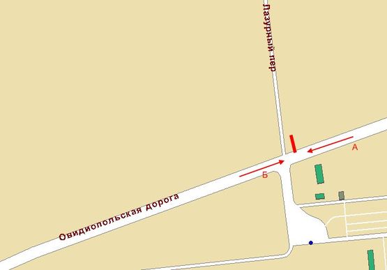 Схема рекламної площини за адресою Овидиопольская дор. - 7-й км (из города)