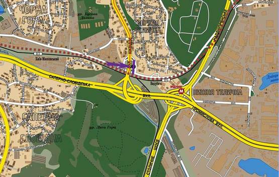 Схема рекламной плоскости по адресу ул. Киквидзе, выезд на Железнодорожное шоссе, на светофоре