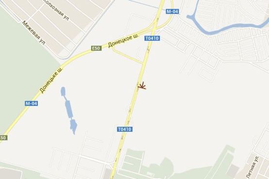 Схема рекламной плоскости по адресу Траса Дніпро - Підгородне - Донецьк, 1-й км. (в Днепр)