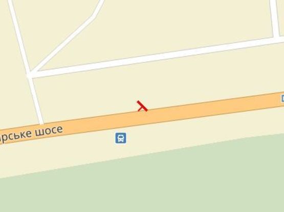 Схема рекламной плоскости по адресу Сквирское шоссе, на въезде в Белую Церковь, со стороны г.Сквира, в районе парка Александрия