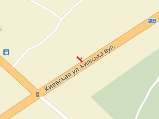 Схема рекламной плоскости по адресу Киевская ул. / Сухоярская ул., выезд из города