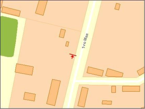 Схема рекламной плоскости по адресу 1-ого Мая ул. 178, возле АЗС "Авис"