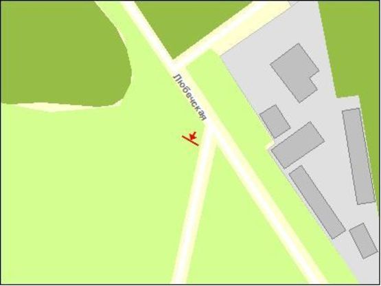 Схема рекламної площини за адресою Глебова ул., напротив АЗС "Авис"