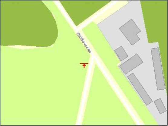 Схема рекламной плоскости по адресу Глебова ул., напротив АЗС "Авис"