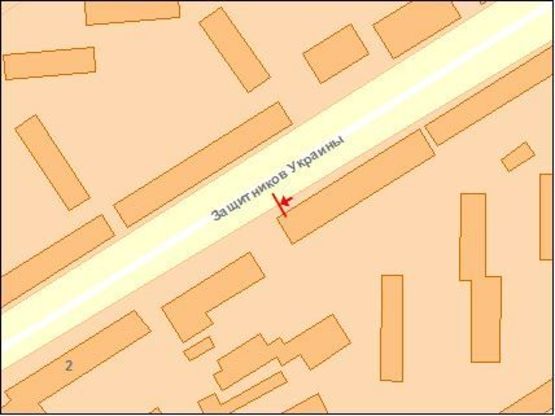 Схема рекламной плоскости по адресу Одинцова ул., 6 