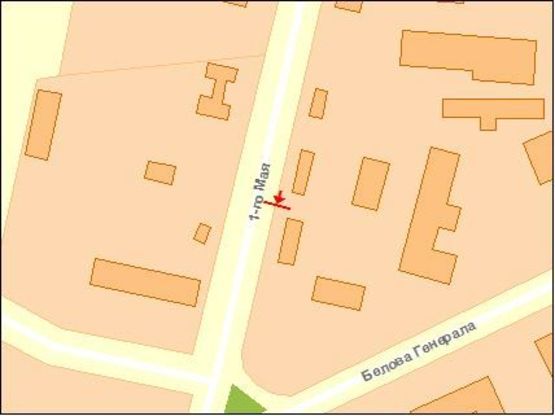 Схема рекламной плоскости по адресу 1-ого Мая ул. 173