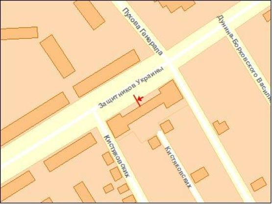 Схема рекламної площини за адресою Одинцова ул. 16, м-н Базис