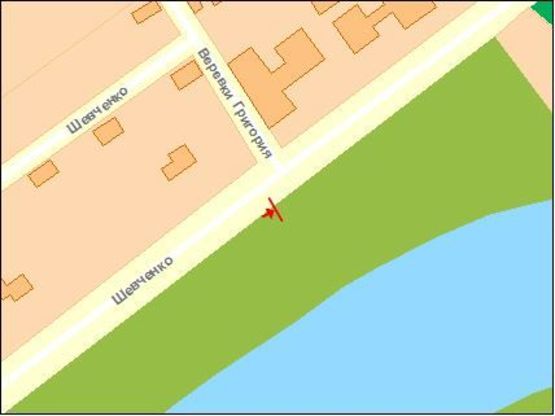 Схема рекламної площини за адресою Шевченка ул. 158