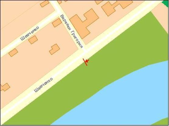 Схема рекламной плоскости по адресу Шевченка ул. 158