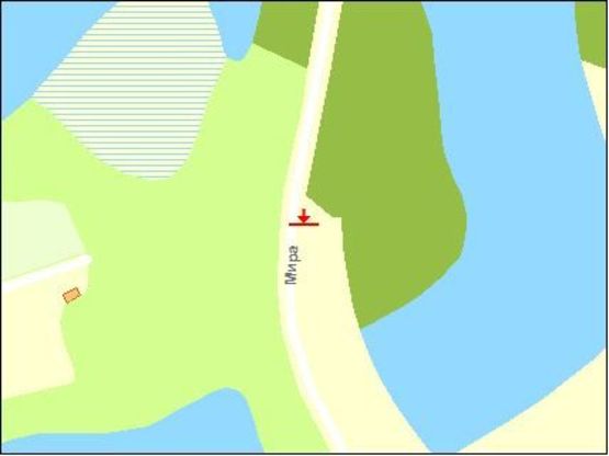 Схема рекламной плоскости по адресу Мира просп., Киевское шоссе, за заводом “Силикат“, на развилке