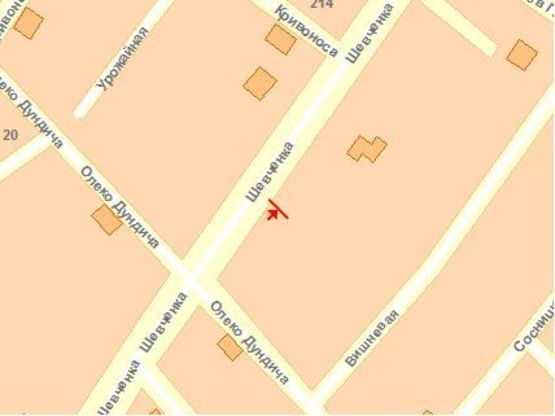 Схема рекламной плоскости по адресу Шевченко ул., 161