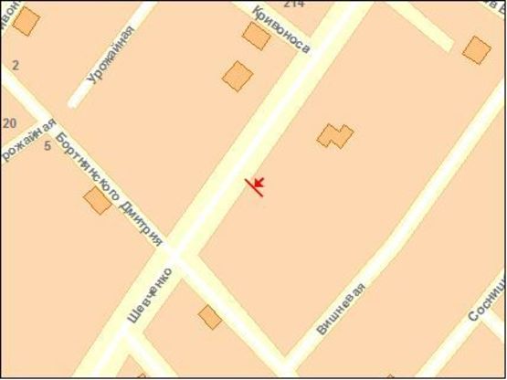 Схема рекламної площини за адресою Шевченко ул., 161