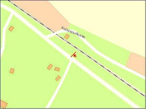 Схема рекламной плоскости по адресу Галицкий Шлях ул / Коломыйская ул, ж/д переезд, выезд из города