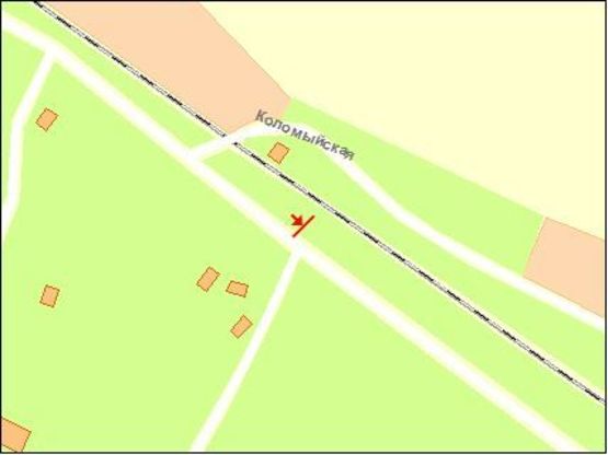 Схема рекламной плоскости по адресу Галицкий Шлях ул / Коломыйская ул, ж/д переезд, въезд в город