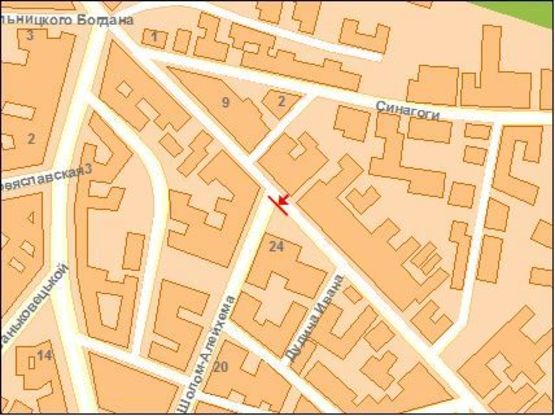 Схема рекламной плоскости по адресу Шолом Алейхема ул / Сагайдачного ул, центр, от ул Головной