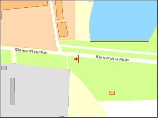 Схема рекламной плоскости по адресу Южно-Кольцевая ул., 11-А, к ул Главной