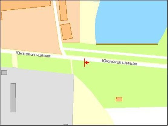 Схема рекламной плоскости по адресу Южно-Кольцевая ул., 11-А, к ул Героев Майдана