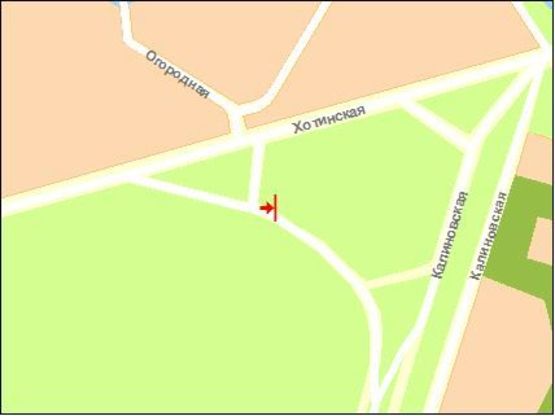 Схема рекламной плоскости по адресу Калиновская ул / Хотинская ул, левый, на Калиновский Рынок