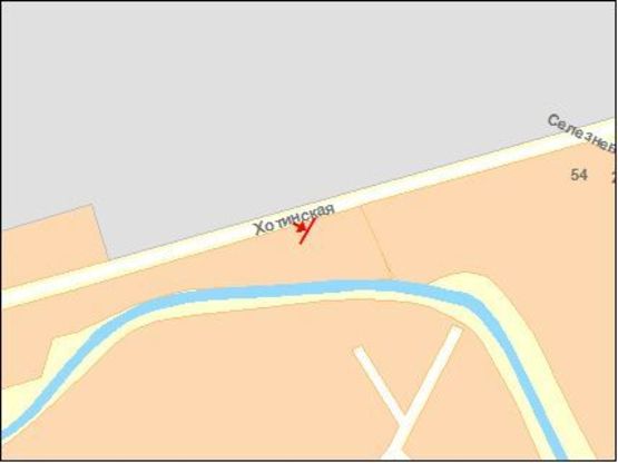 Схема рекламной плоскости по адресу Хотинская ул., 48-50, на Калиновский рынок