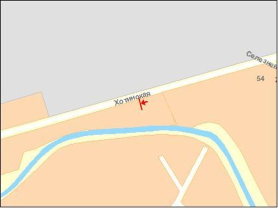 Схема рекламной плоскости по адресу Хотинская ул., 48-50, от Колиновского рынка