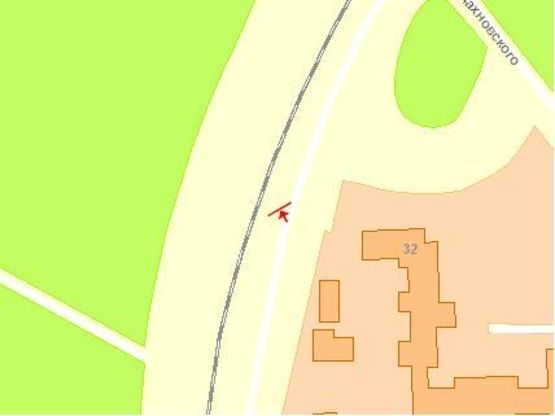 Схема рекламной плоскости по адресу Золотоношенское шоссе, из центра