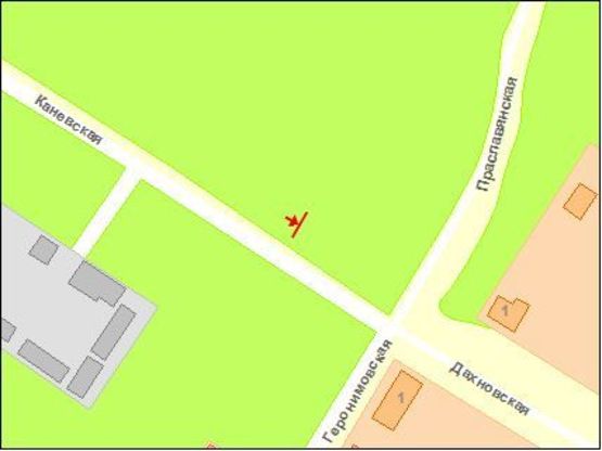 Схема рекламной плоскости по адресу Дахновская ул. - Постышева         