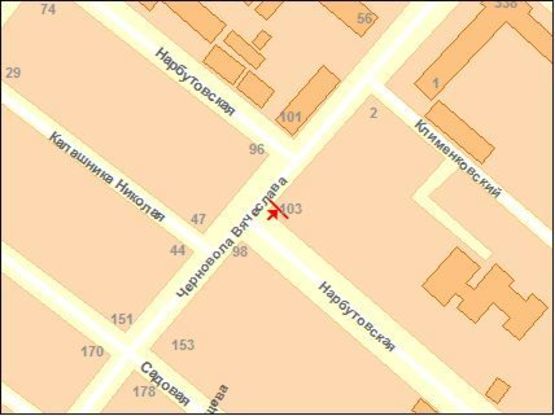 Схема рекламной плоскости по адресу Энгельса ул. / Петровского ул., в центр 