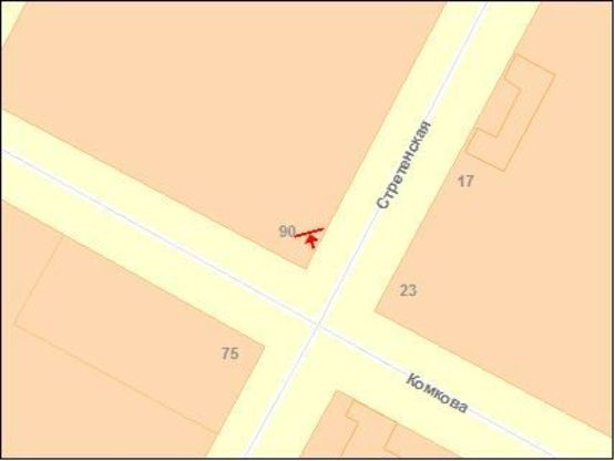 Схема рекламної площини за адресою Люксембург Р ул / Комкова ул, левый