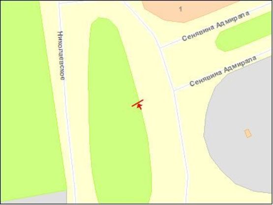 Схема рекламної площини за адресою 200 лет Херсона пл, из центра, к ул Буденного, левый