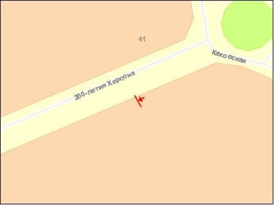 Схема рекламной плоскости по адресу 200 лет Херсона пр, Каштан