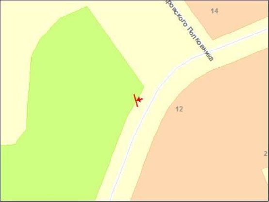 Схема рекламной плоскости по адресу Буденного ул / 200 лет Херсона пр., автовокзал, левый