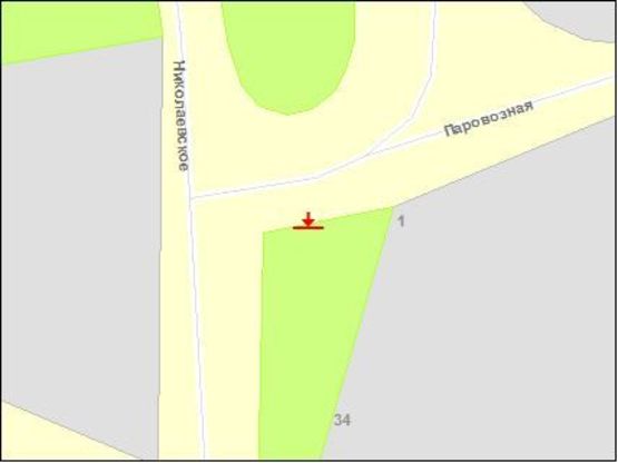 Схема рекламной плоскости по адресу Паровозная ул /200 лет Херсона пл, птичка, правый