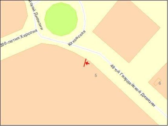 Схема рекламної площини за адресою Каховская пл., левый