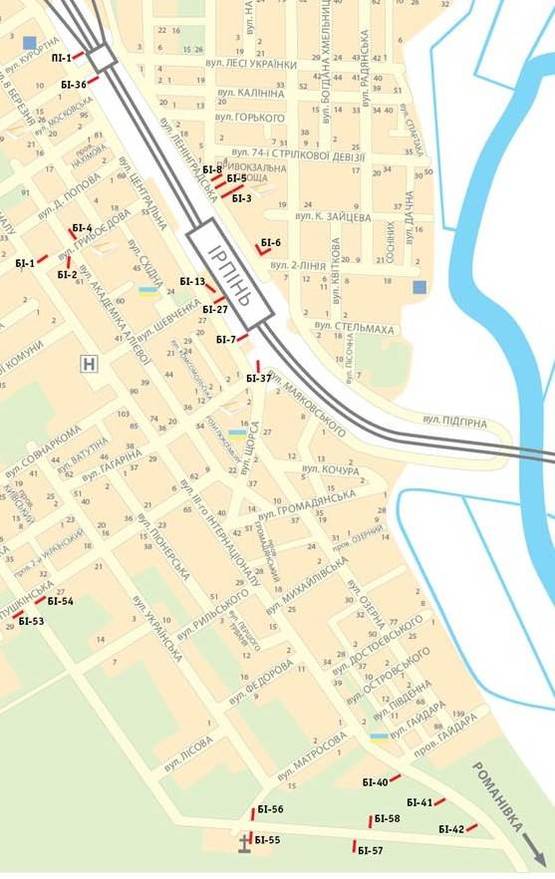 Схема рекламной плоскости по адресу ул. Центральная, возле ж/д переезда