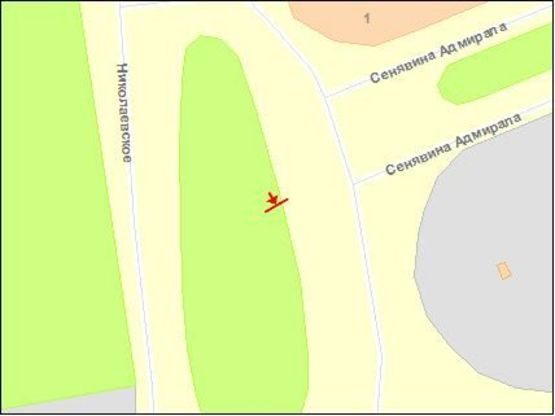 Схема рекламной плоскости по адресу 200 лет Херсона пл, от ул Буденного, в центр, правый