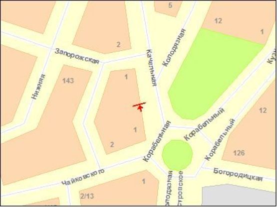 Схема рекламної площини за адресою Корабельная пл / Сорокина ул