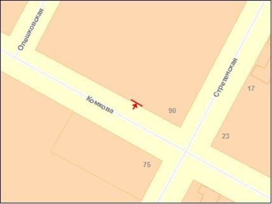 Схема рекламної площини за адресою Комкова ул, рынок