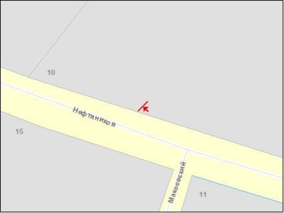 Схема рекламной плоскости по адресу Нефтянников ул, район Мясокомбината