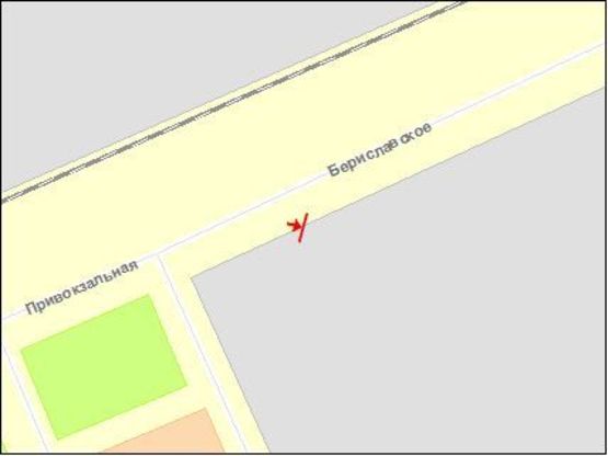 Схема рекламної площини за адресою Бериславское шоссе, Ж/Д вокзал